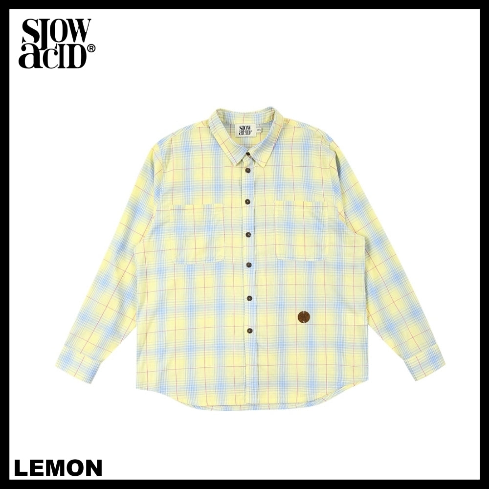 【SLOW ACID】TXT着用 SUMMER LIGHT CHECK SHIRT 2COLOR