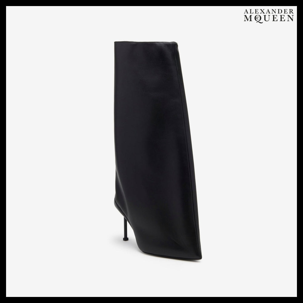 【Alexander Mcqueen】Slash Flare Boot in Black