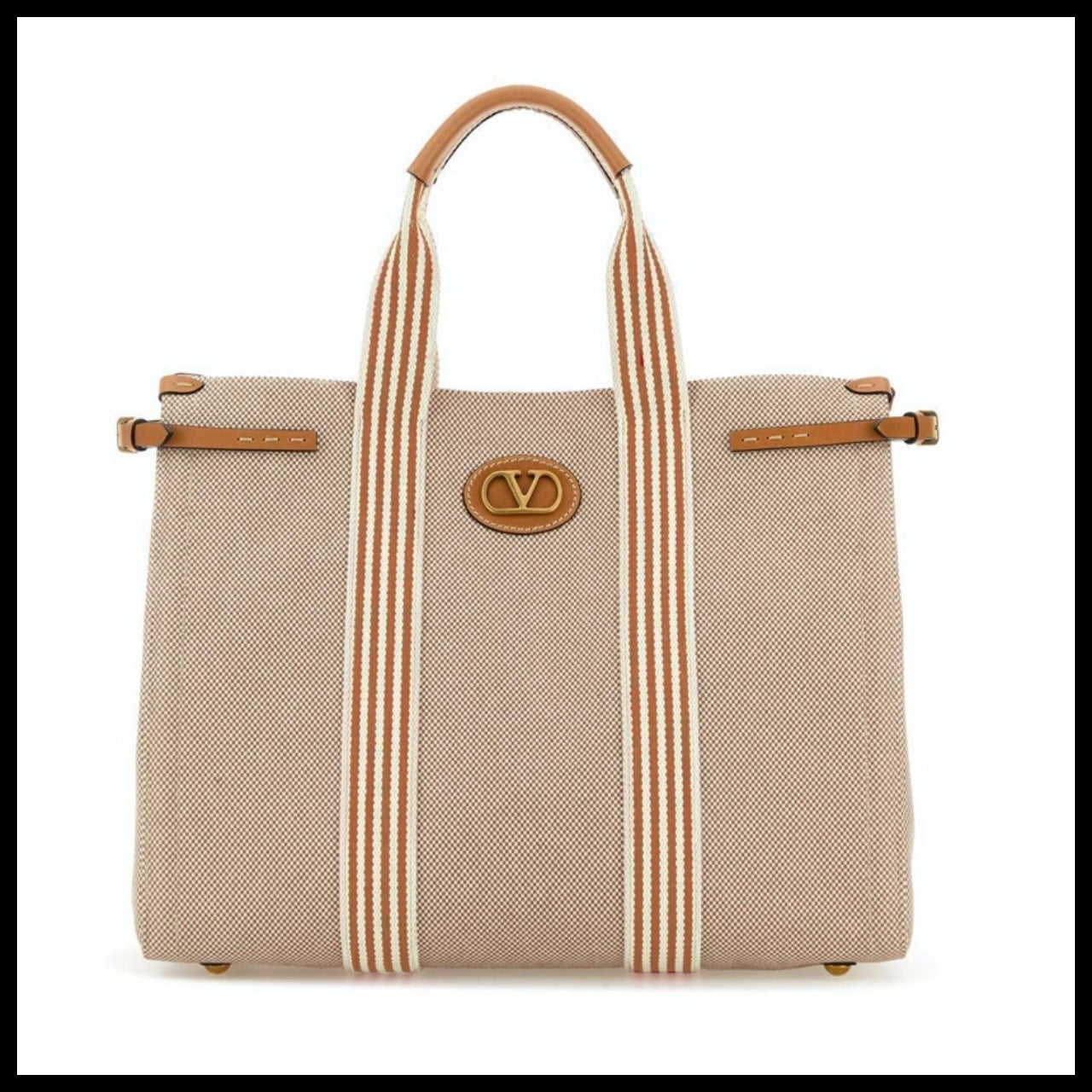 【VALENTINO】Antibes Large Canvas Shopper Bag