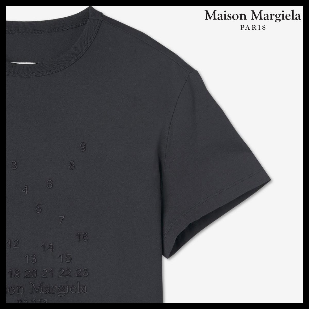 【Maison Margiela】ナンバーロゴ コットンTシャツ チャコール