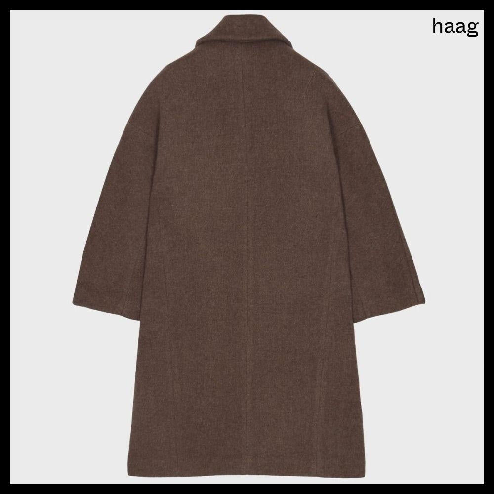 【HAAG】A Wool Single Coat Brown
