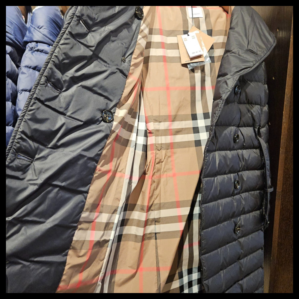 【BURBERRY】Women’s WITLEY belted down padded coat black