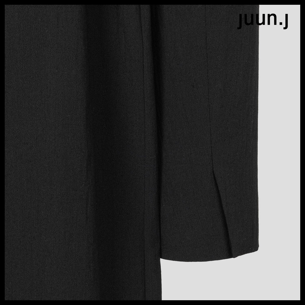 【JUUN.J】CORE Blended Wool Belted Coat Black