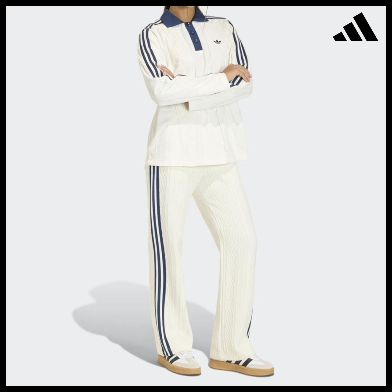 【ADIDAS】Knit Beckenbauer White Track Pants