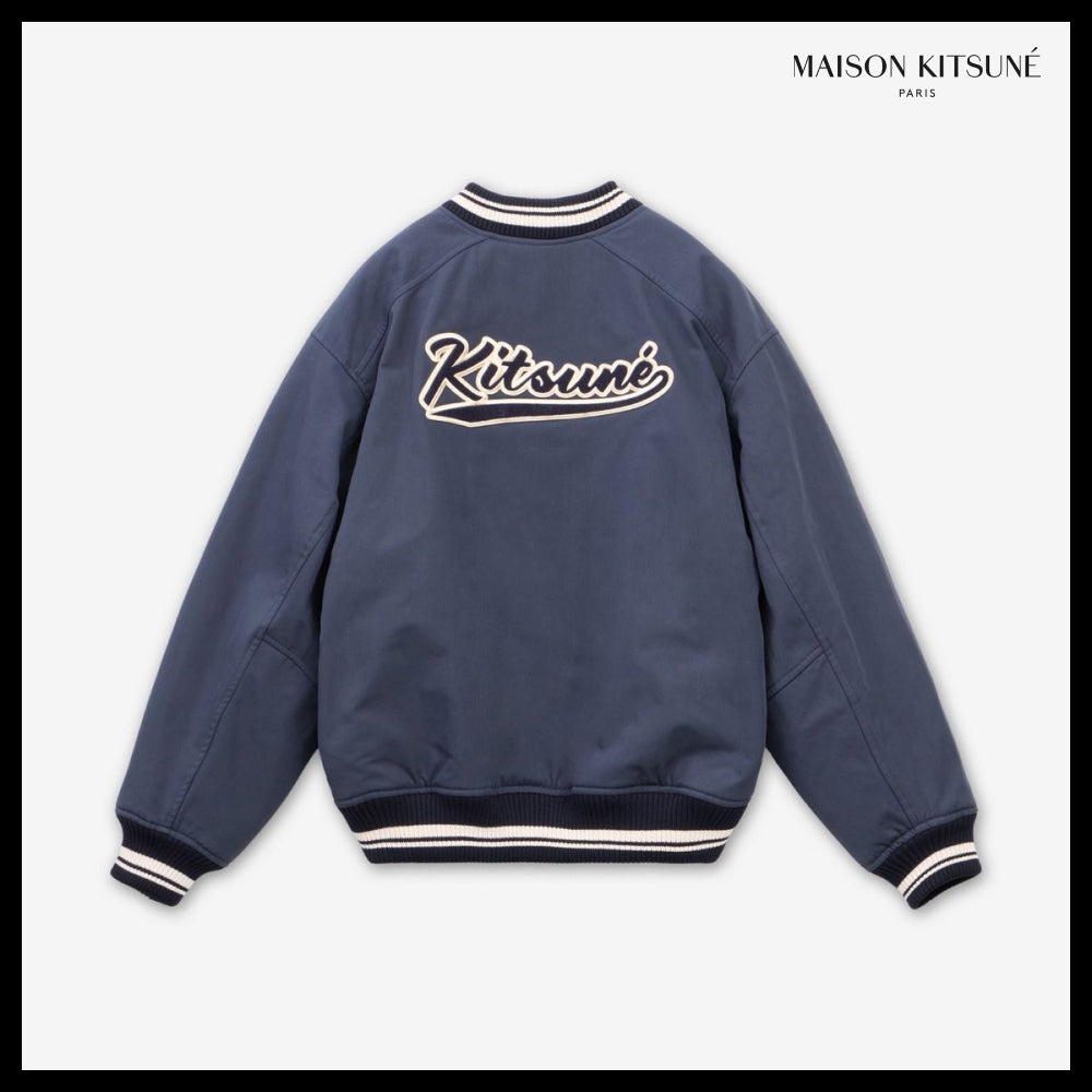 ◆MAISON KITSUNE◆ ブルゾン Blouson Navy ロゴ