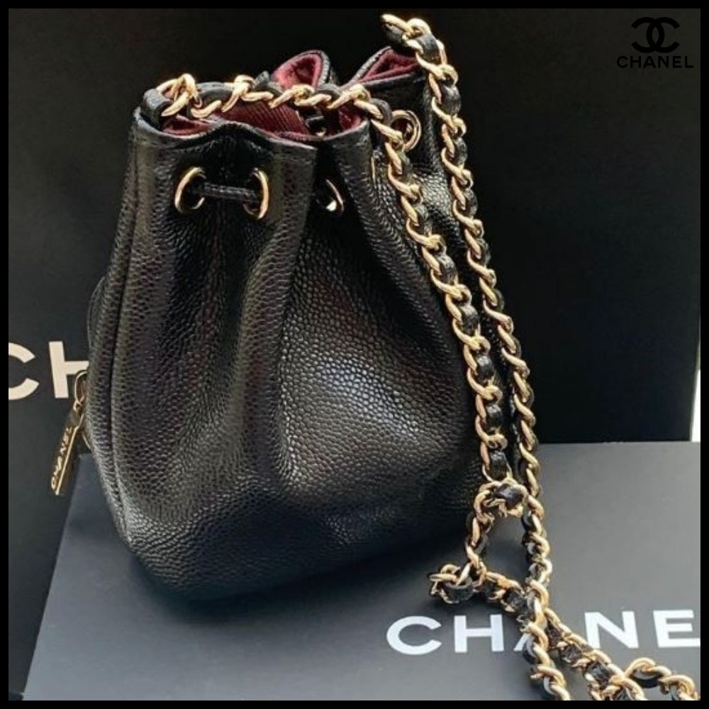 【CHANEL】Mini Bucket Crossbody Bag Black