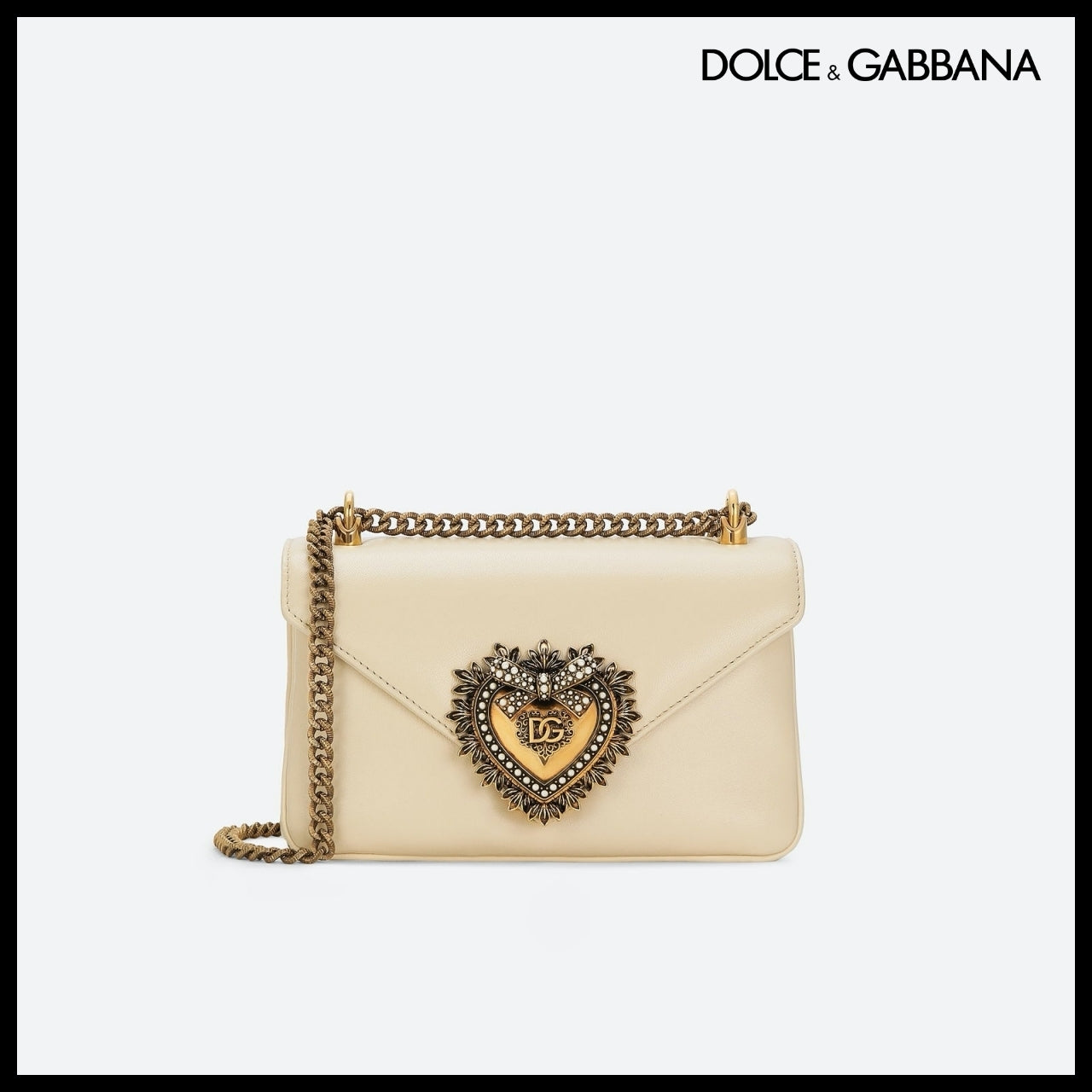 【Dolce & Gabbana】Devotion Shoulder Bag Burro