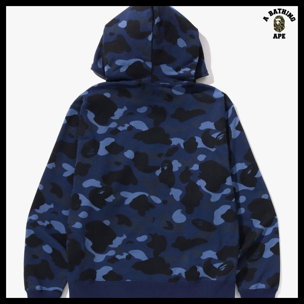 【A BATHING APE】One Point Color Camo Crop Full Zip Hoodie