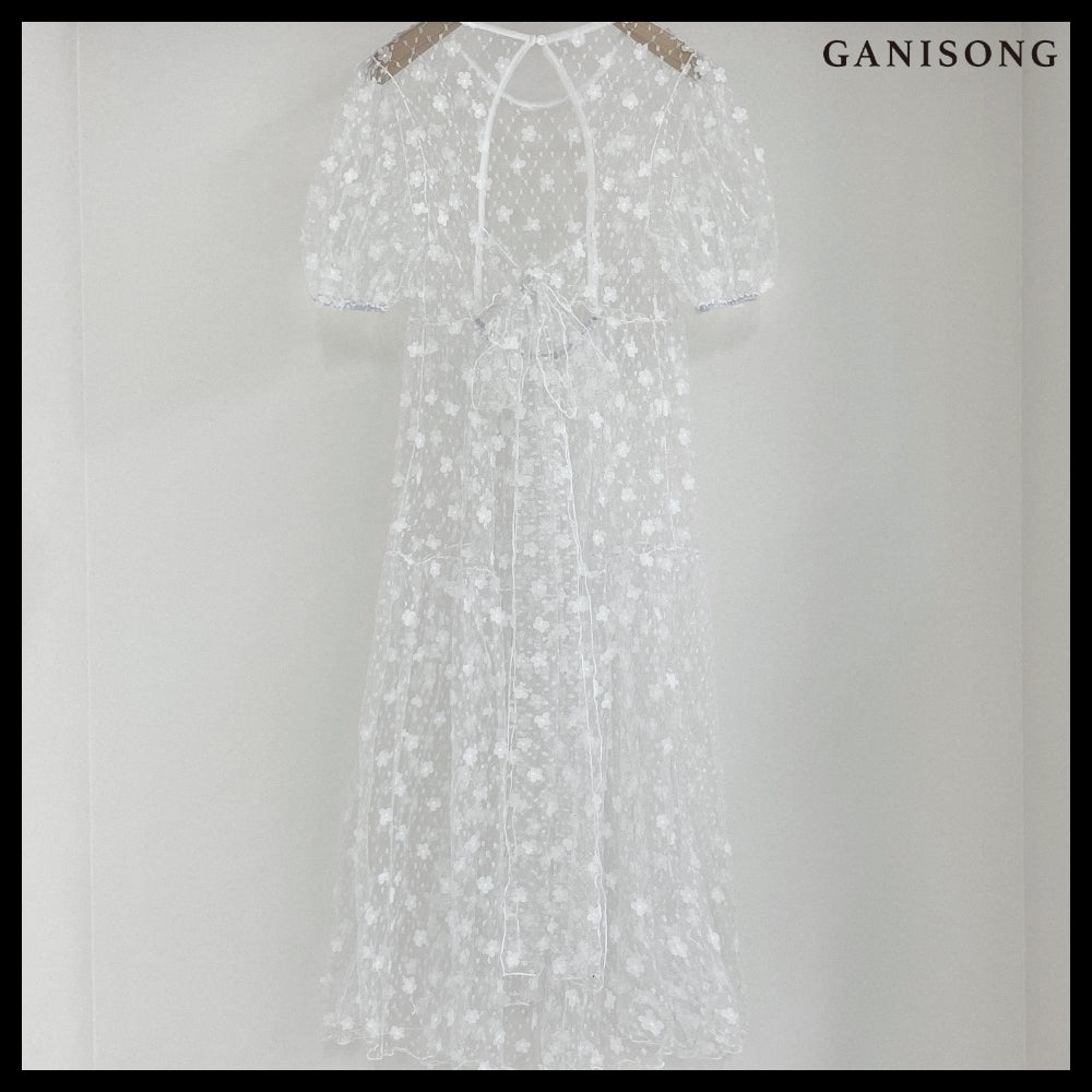 【GANISONG】Bridal Twinkle Fairy Dress White