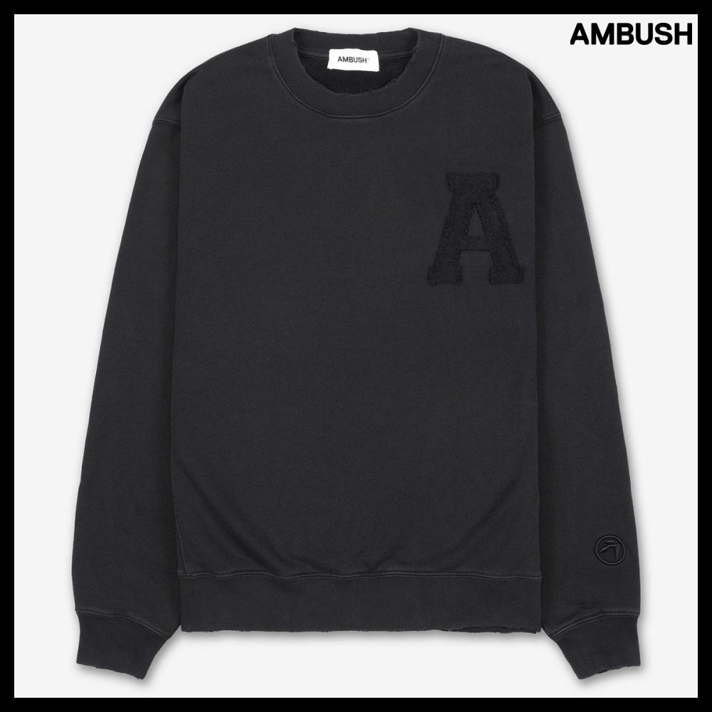 【AMBUSH】Distressed Hole Sweatshirt Black