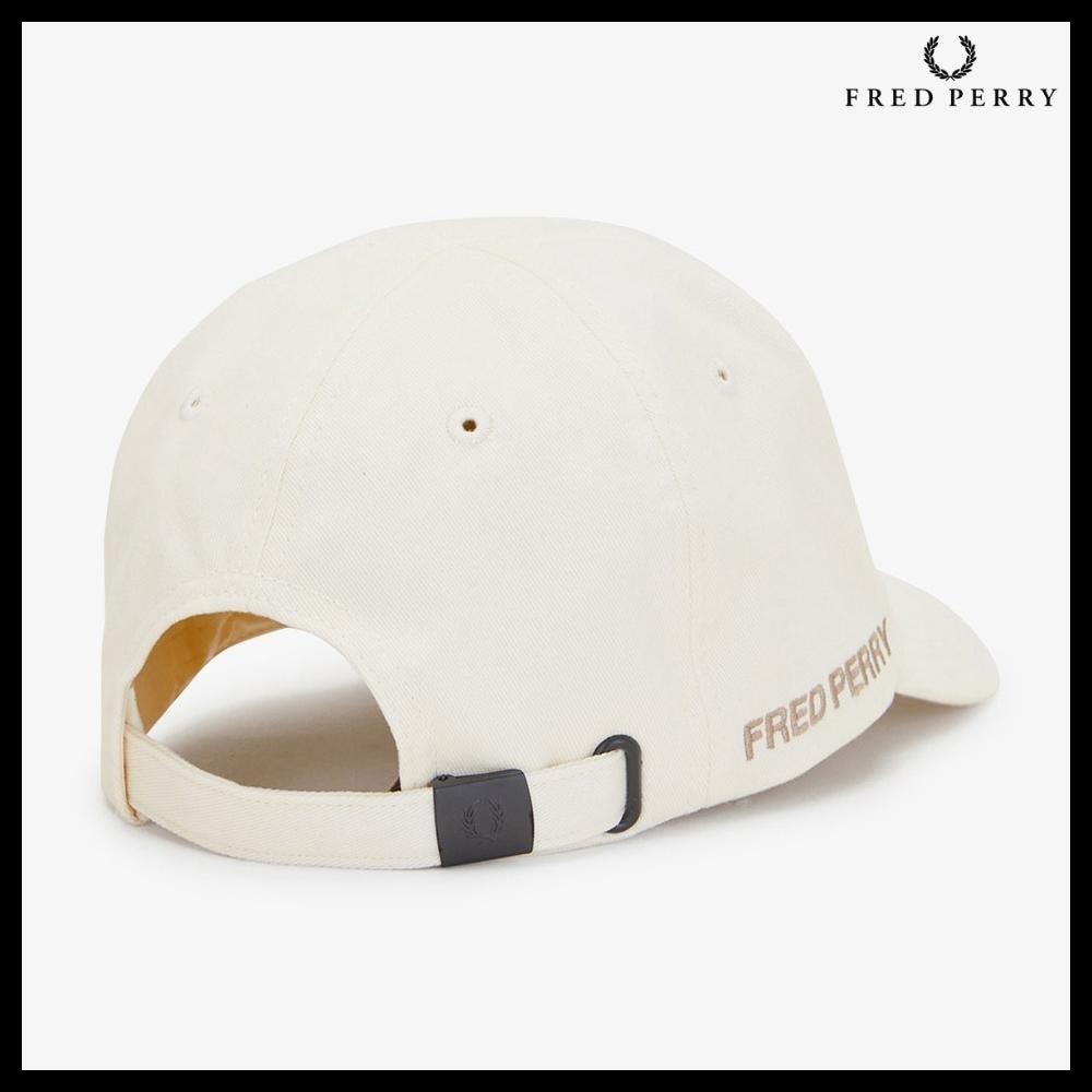 【FRED PERRY】ウォッシュド ツイル キャップ エクリュ