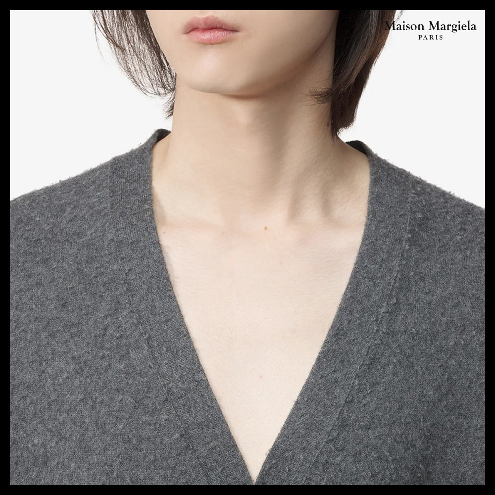 【Maison Margiela】Back-Stitch Cashmere-Blend Cardigan