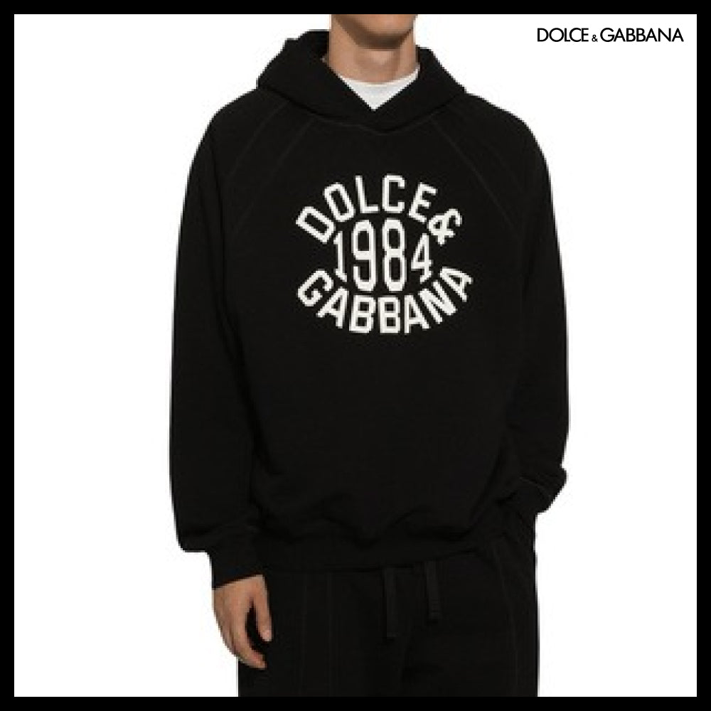 【Dolce & Gabbana】HOODIE WITH DOLCE&GABBANA PRINT