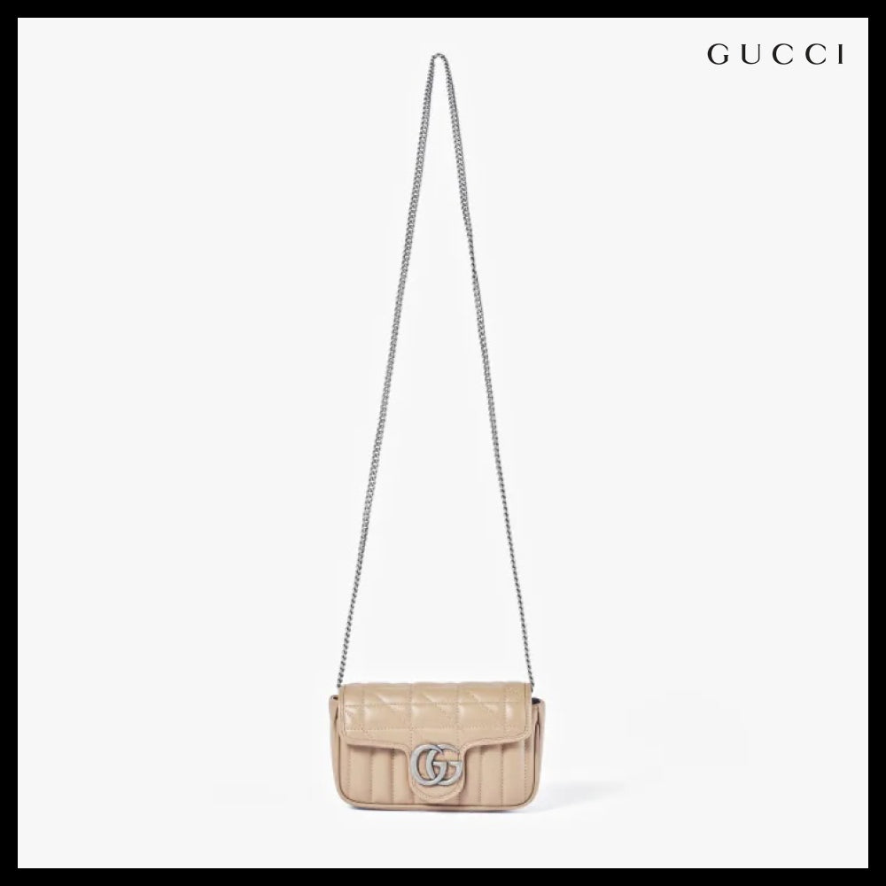 【GUCCI】Matelasse Marmont GG Super Mini Chain Bag shoulder