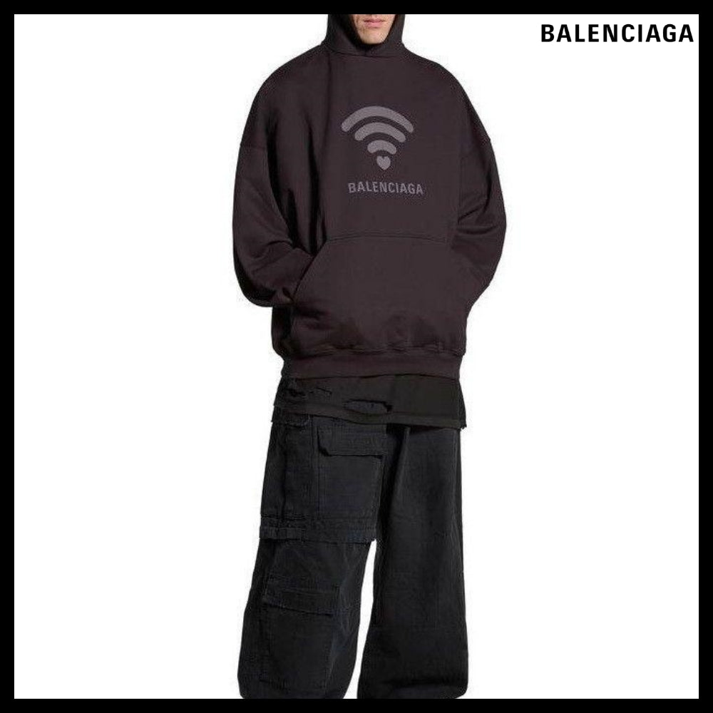 【BALENCIAGA】Love Hoodie Oversized Black