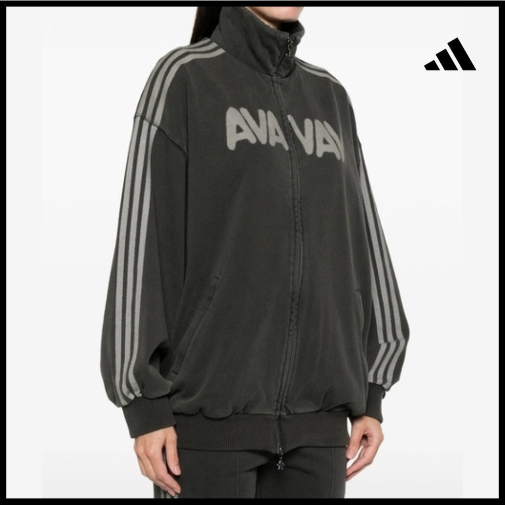 【adidas】Gray Jacket sporty outerwear