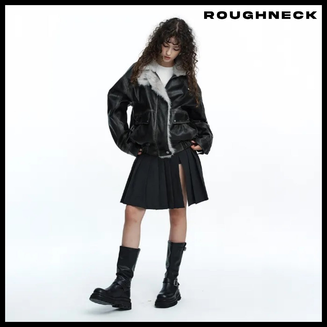 【ROUGHNECK】Washing Leather Mustang Jacket 2 Colors