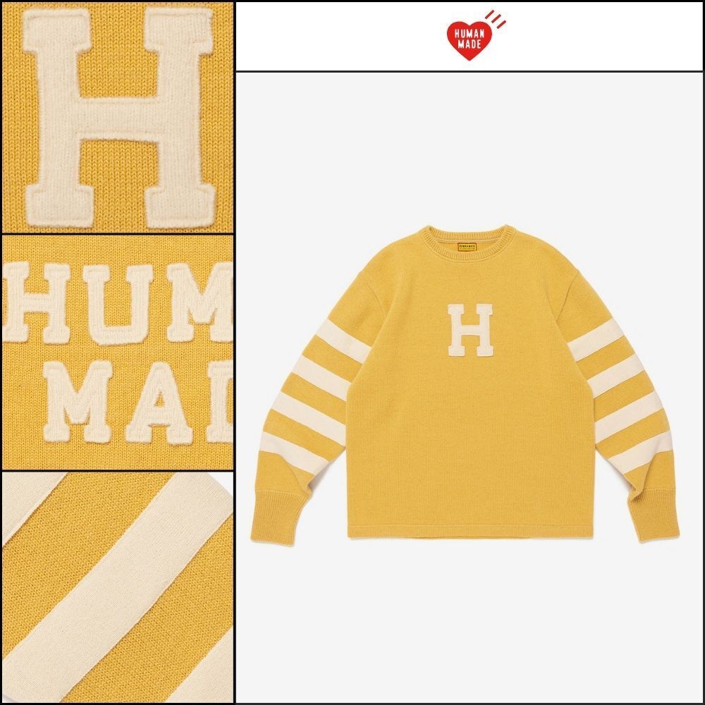 【HUMAN MADE】Sports Knit Sweater Yellow