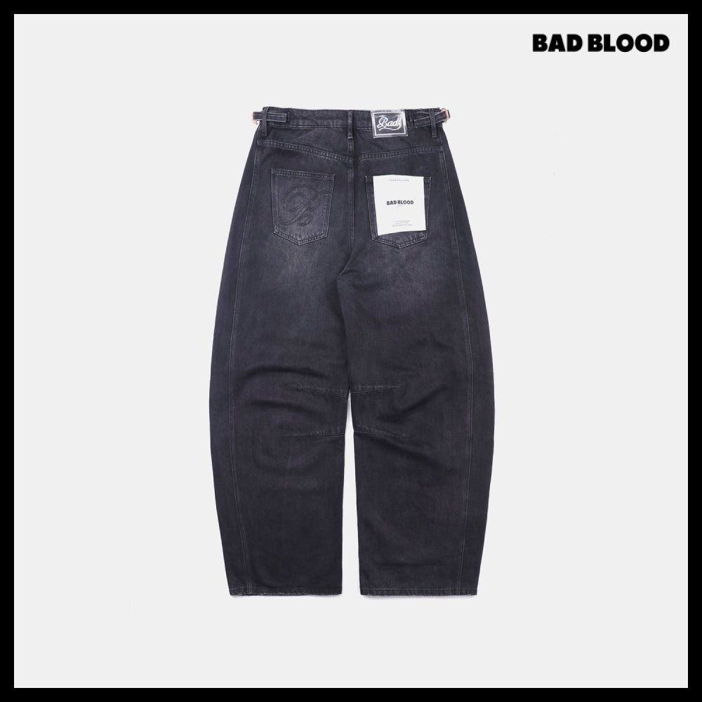 【BADBLOOD】Charlie Barrel Jeans - Black