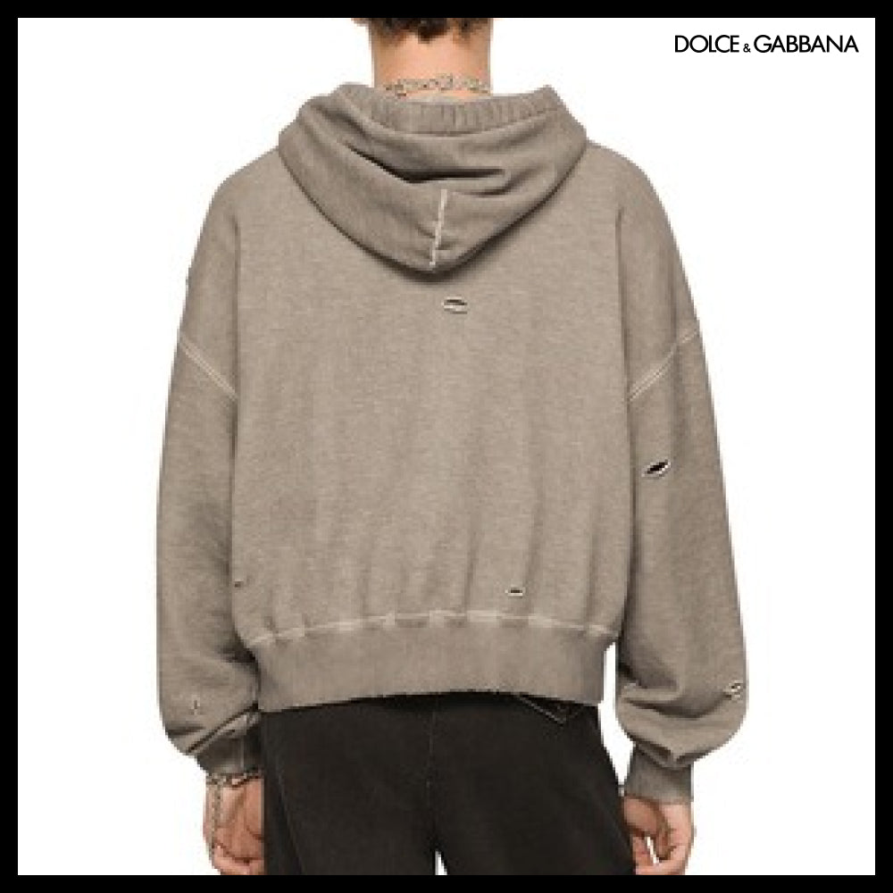【Dolce & Gabbana】JERSEY HOODIE WITH PATCH Re-Edition