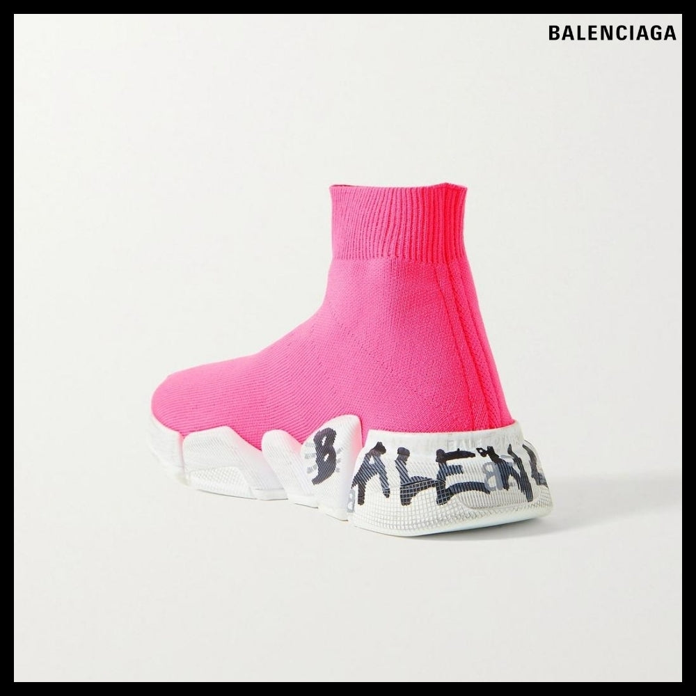 【BALENCIAGA】Speed 2.0 Graffiti Recycled Knit Sneaker