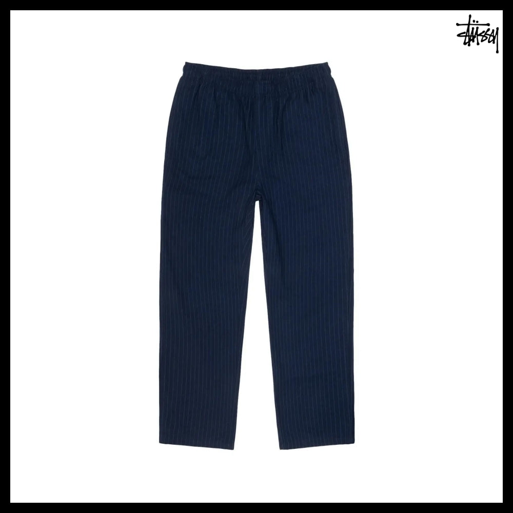 【STUSSY】Wool Stripe Beach Pants Navy