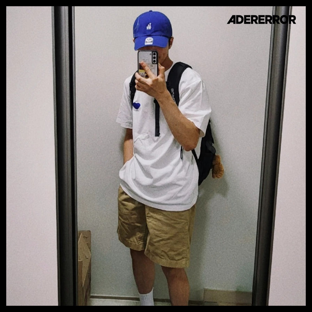 【ADERERROR】Twin Heart Small Logo T-Shirt Off White