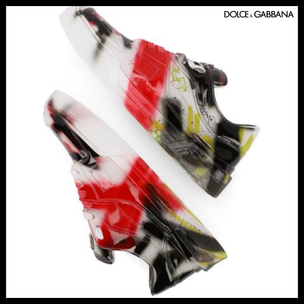 【Dolce & Gabbana】CALFSKIN NEW ROMA SNEAKERS WITH SPRAY