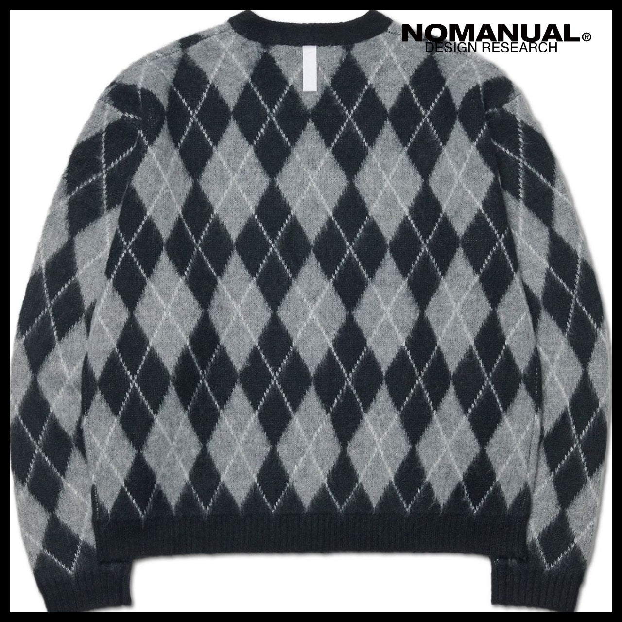 【NOMANUAL】Argyle hairy cardigan (4 colors)