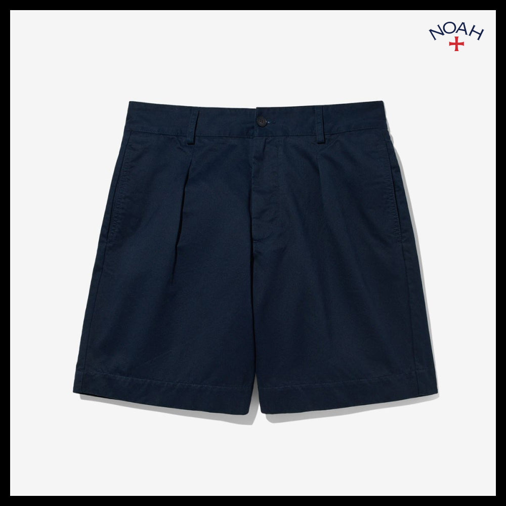 【Noah】Single pleat baggy shorts navy