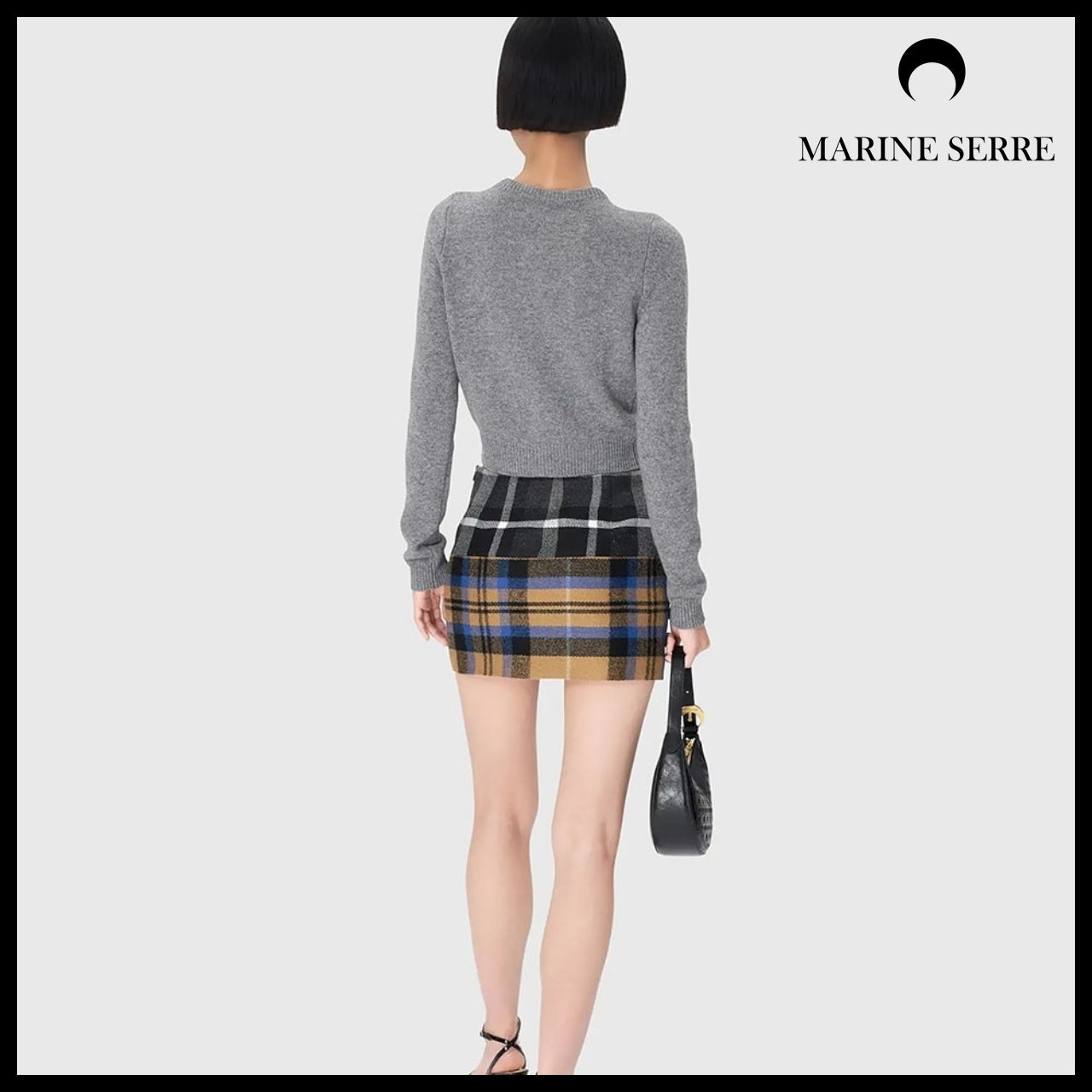 【MARINE SERRE】Clean Wool Knit Fitted Cardigan GR90