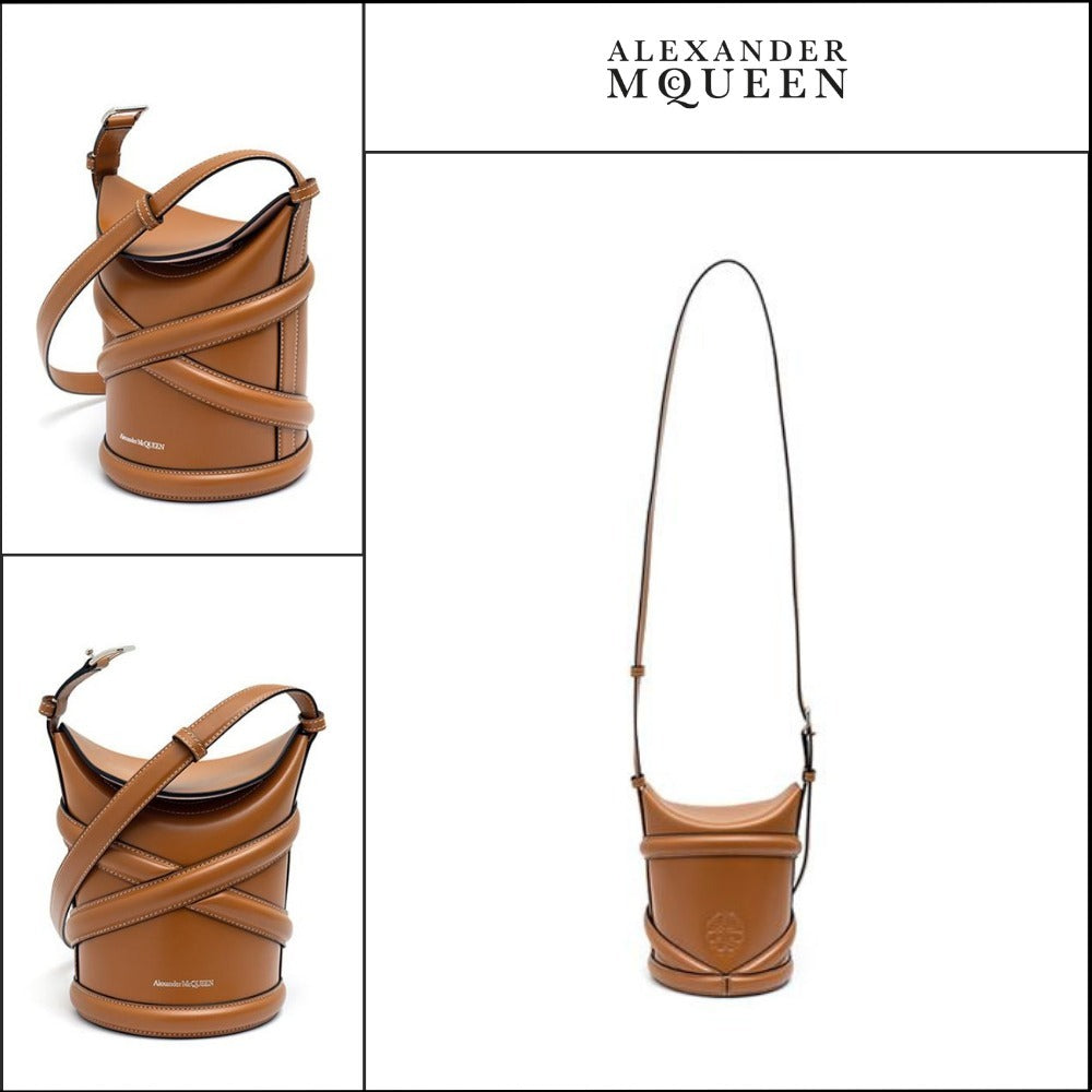 【Alexander Mcqueen】Small Curve Bag Brown