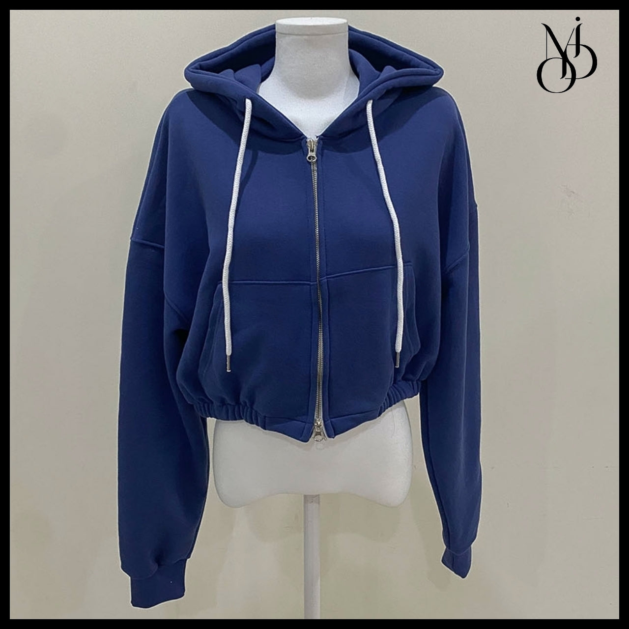 【MODIMOOD】Unisex Oversized Hoodie Two-Way Zip-Up JP