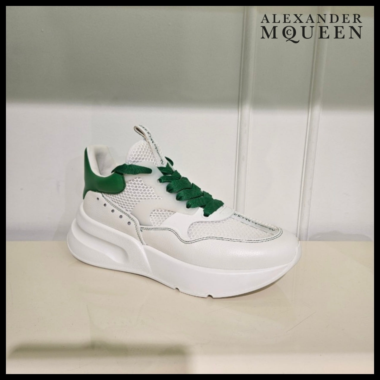 【Alexander Mcqueen】Oversized Runner White Green