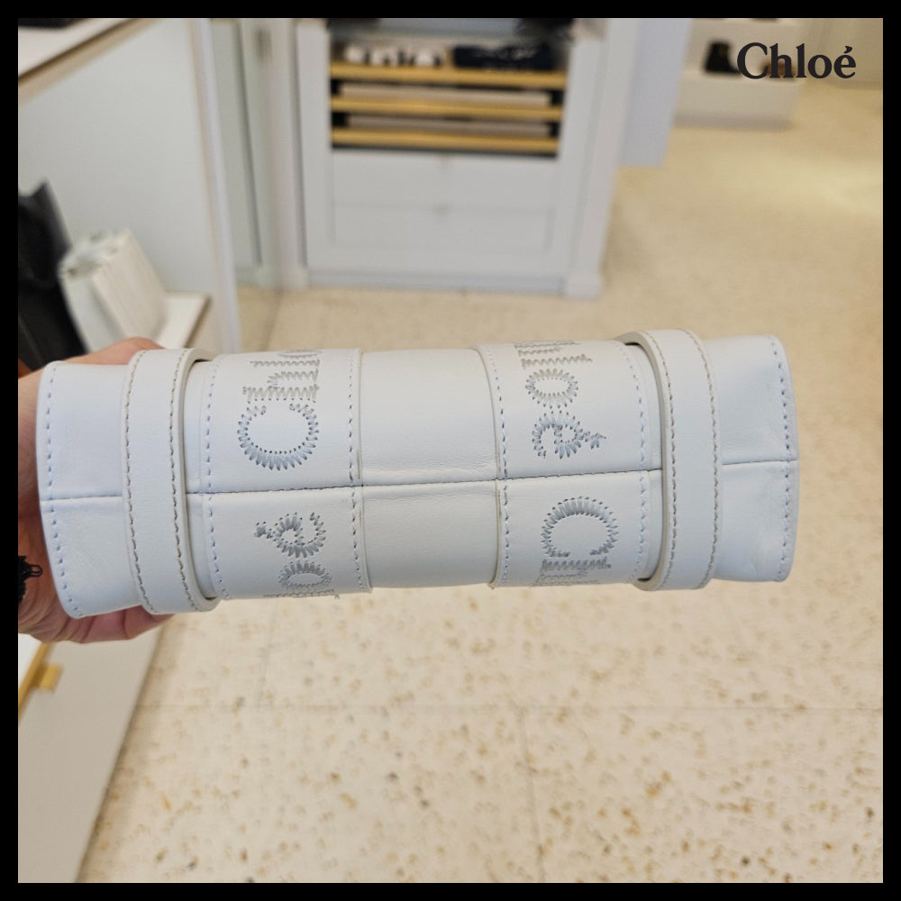 【Chloe】Woody Small Tote Bag White