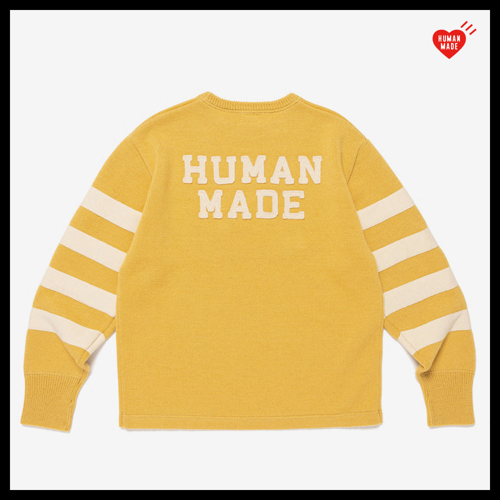 【HUMAN MADE】Sports Knit Sweater Yellow