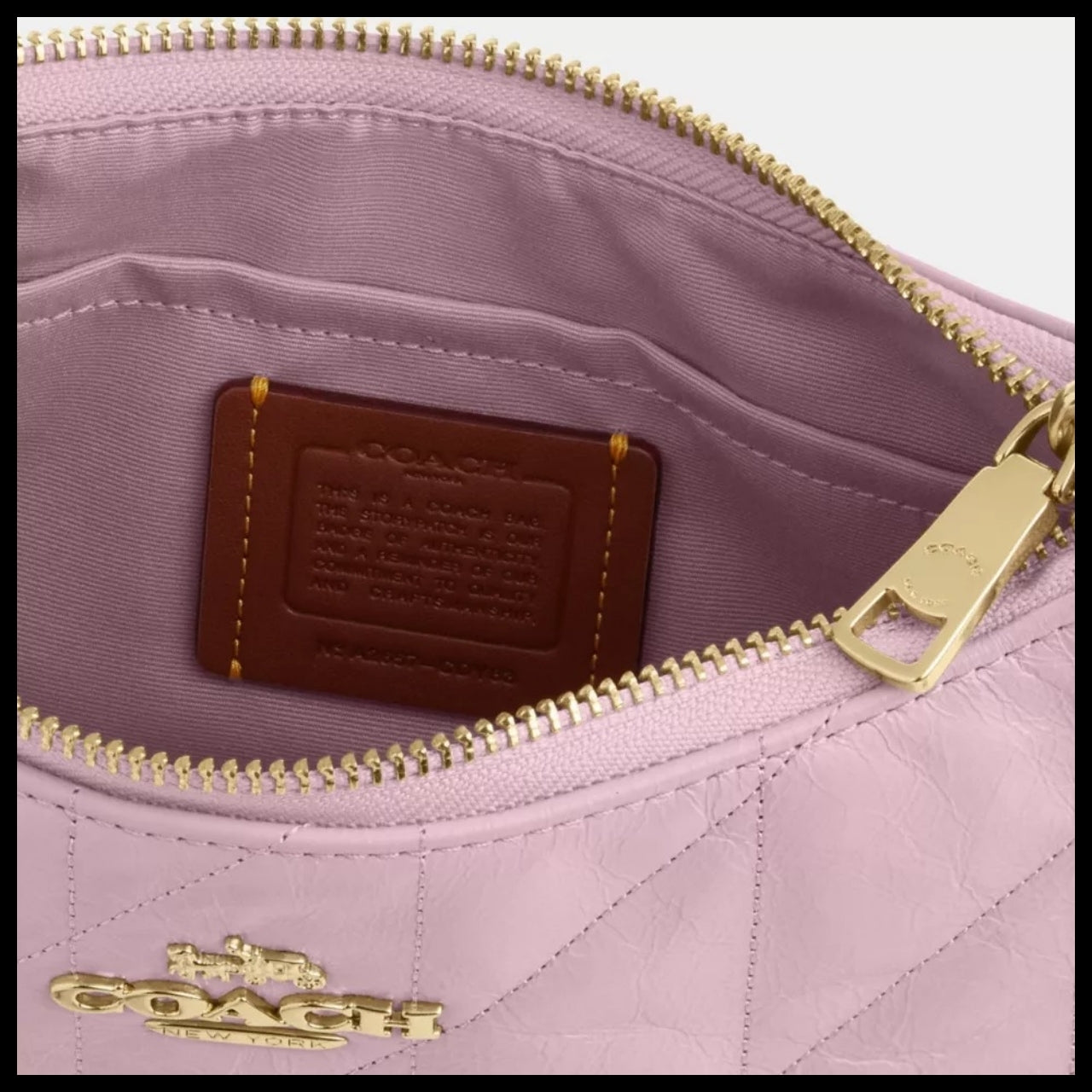 【Coach】Terry Shoulder Bag with Quilting
