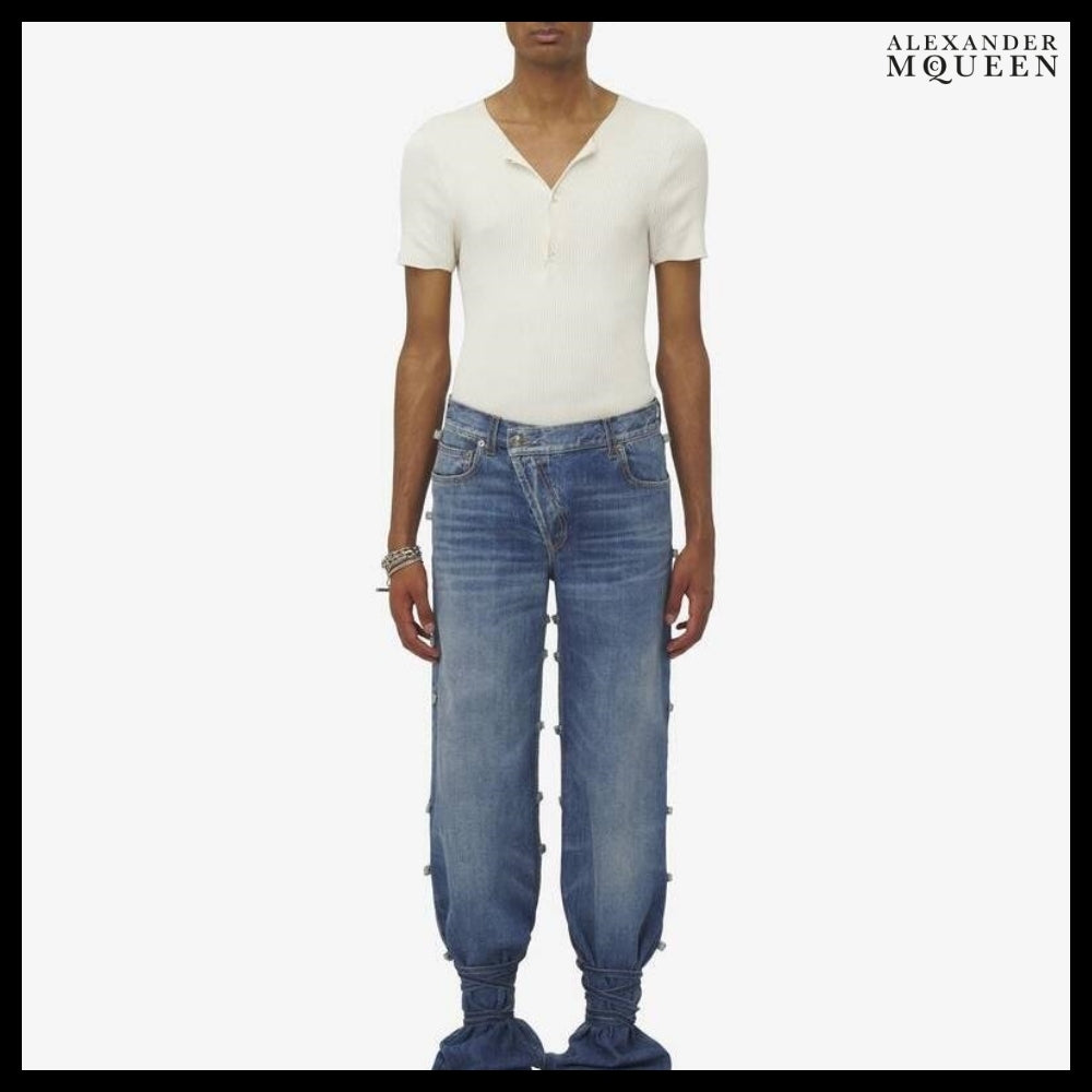 【Alexander Mcqueen】Rib Knit T-shirt