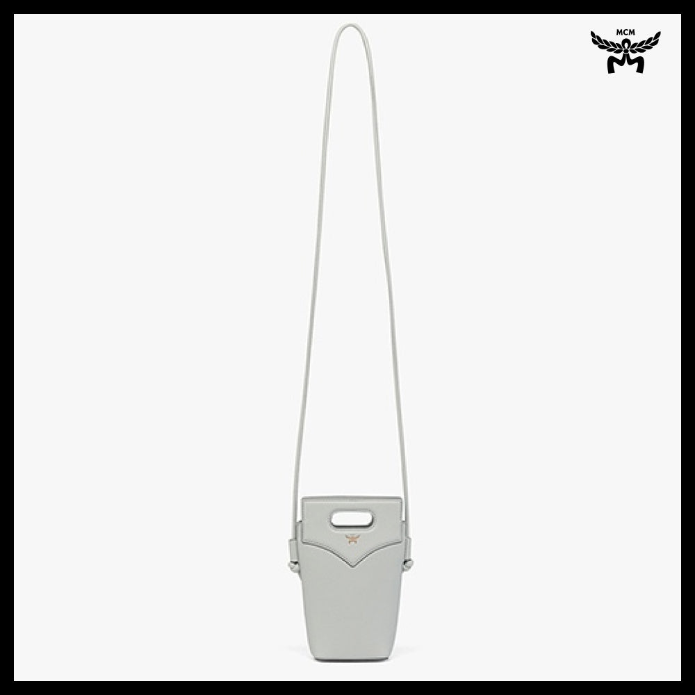 【MCM】 leather and calf leather diamond crossbody pouch