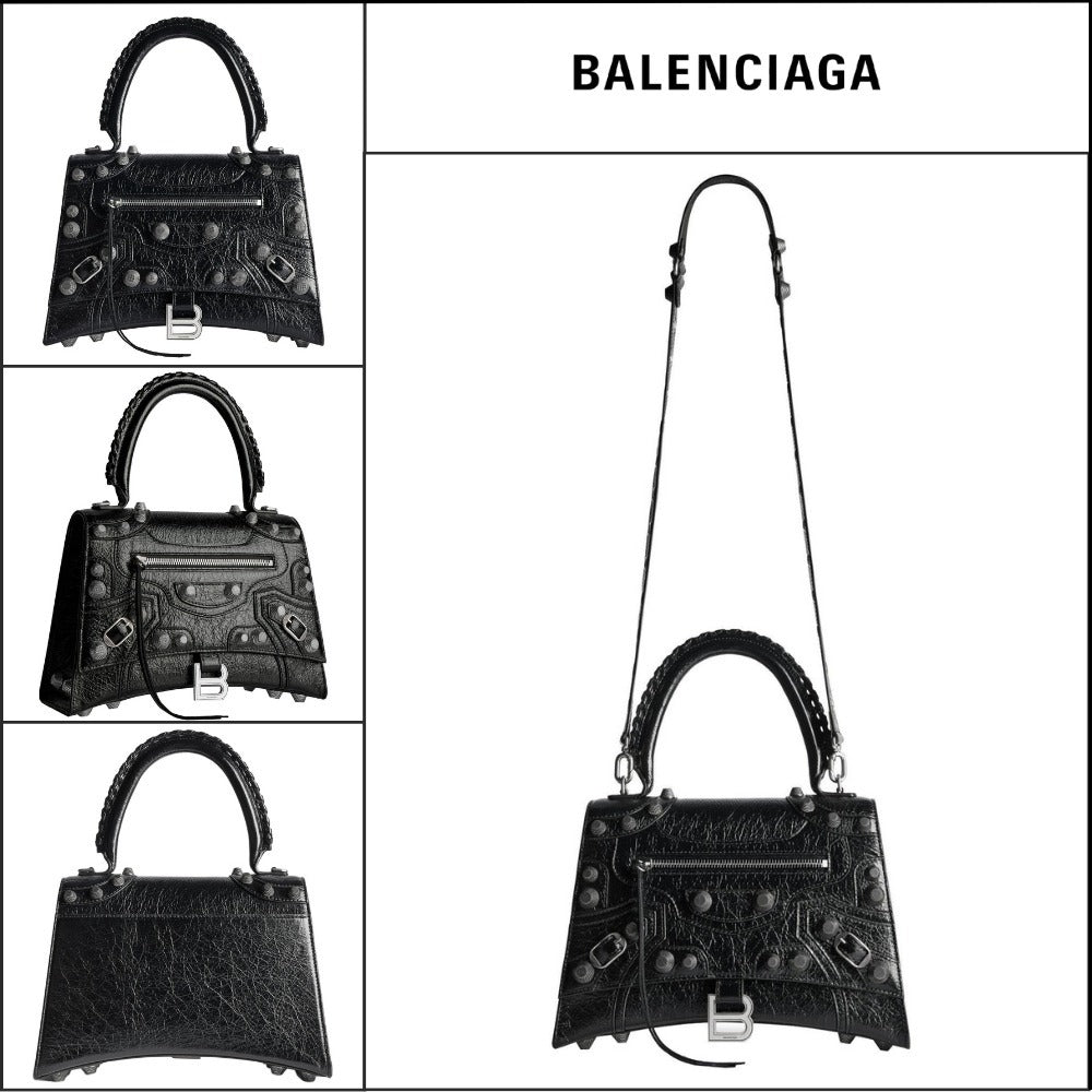 【Balenciaga X Hourglass】Le Cagole Medium Handbag Black