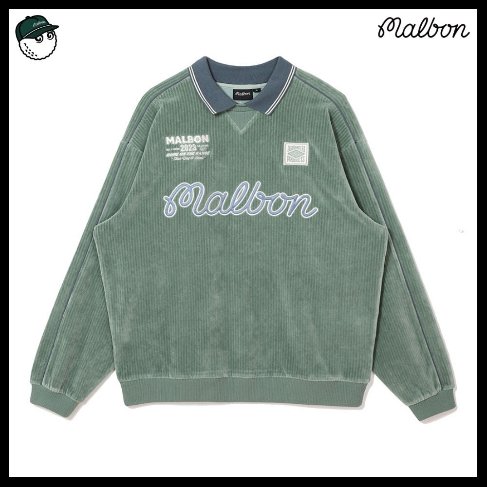 【MALBON】コーデュロイカラーポイントTシャツ 2COLORS