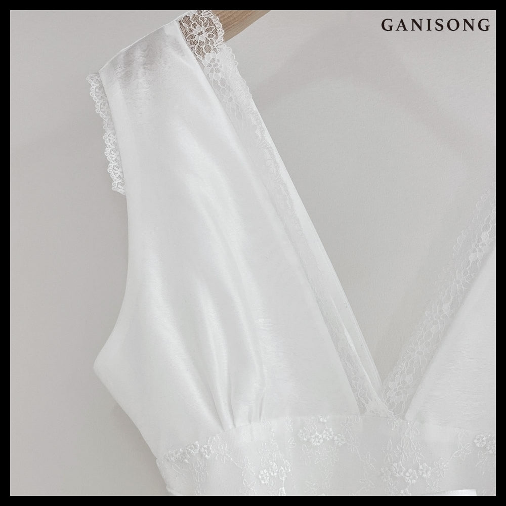 【GANISONG】Bridal Sumuk Dress White