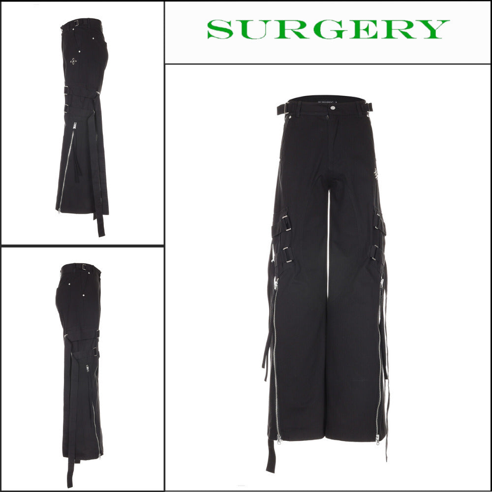【SURGERY】Bondage Cargo Pants Black