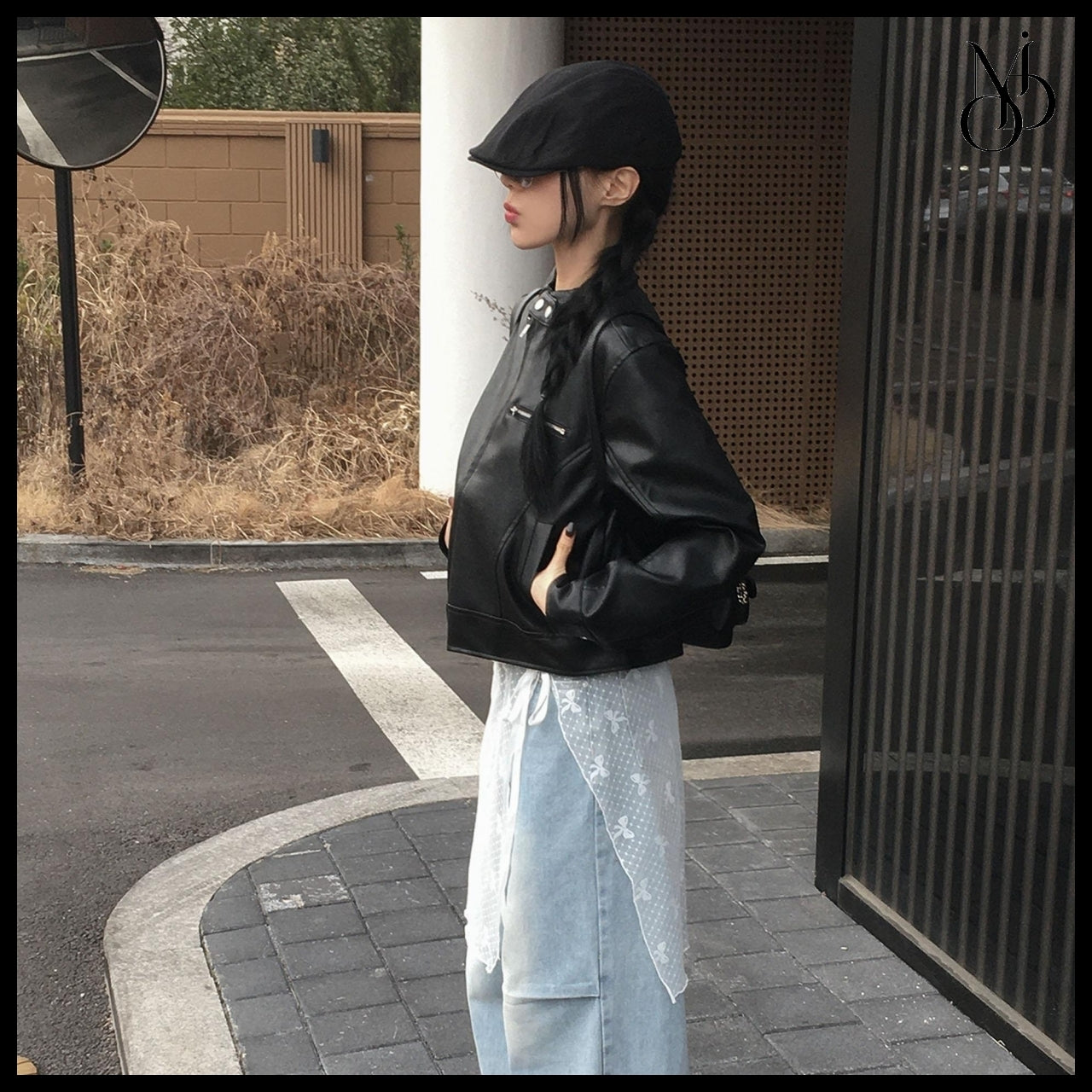 【MODIMOOD】Vera Rider Leather Jacket 4 Colors