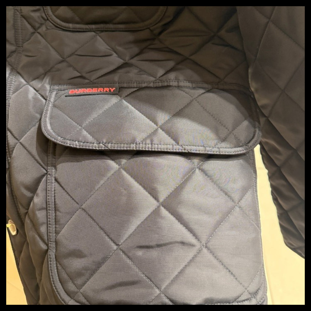 【Burberry】ALFORD Logo Quilted Nylon Men’s Jacket Black