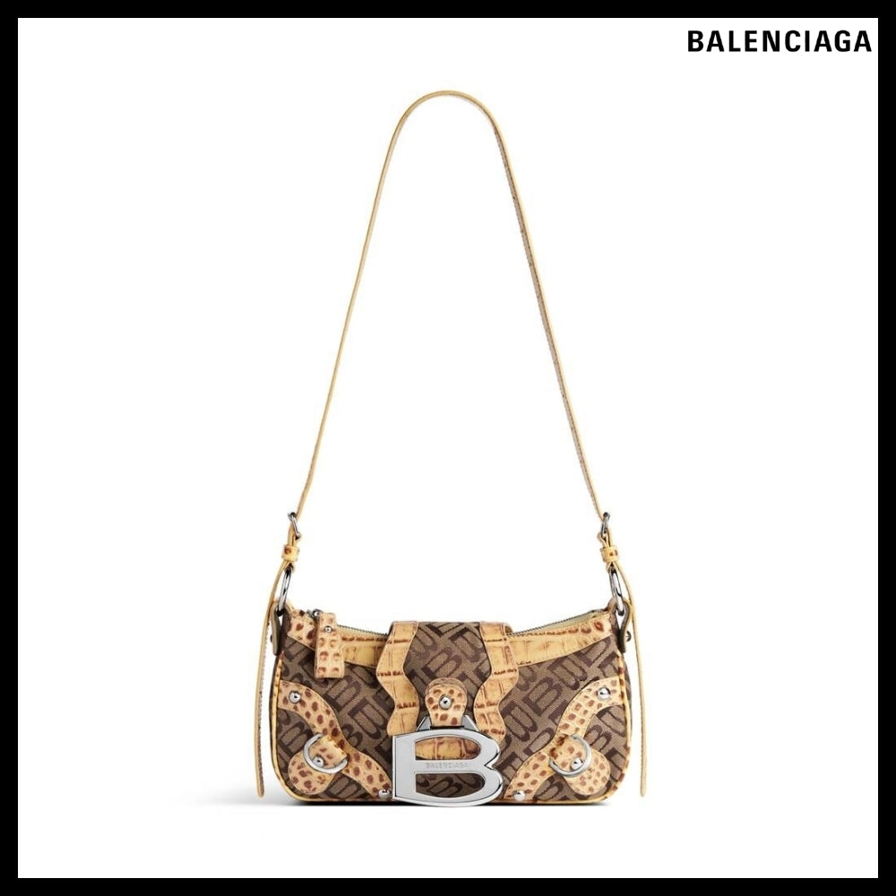 【BALENCIAGA】Essex Small Shoulder Bag Ebony Beige Mustard