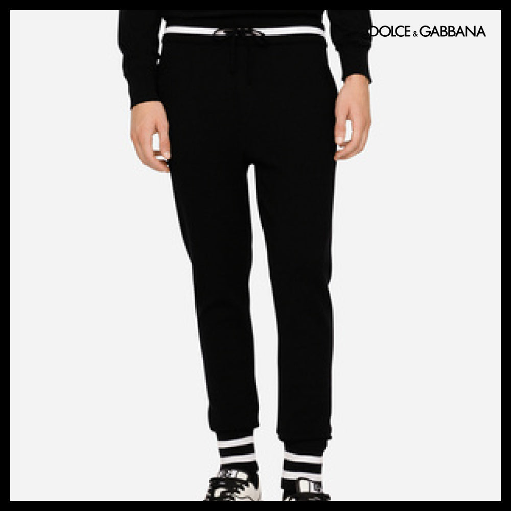 【Dolce & Gabbana】WOOL JOGGING PANTS WITH EMBROIDERY