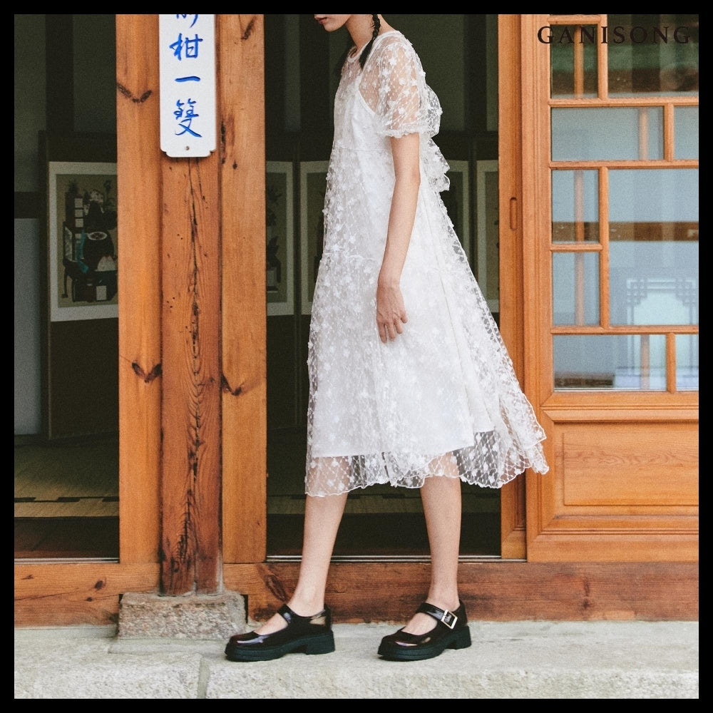 【GANISONG】Bridal Twinkle Fairy Dress White