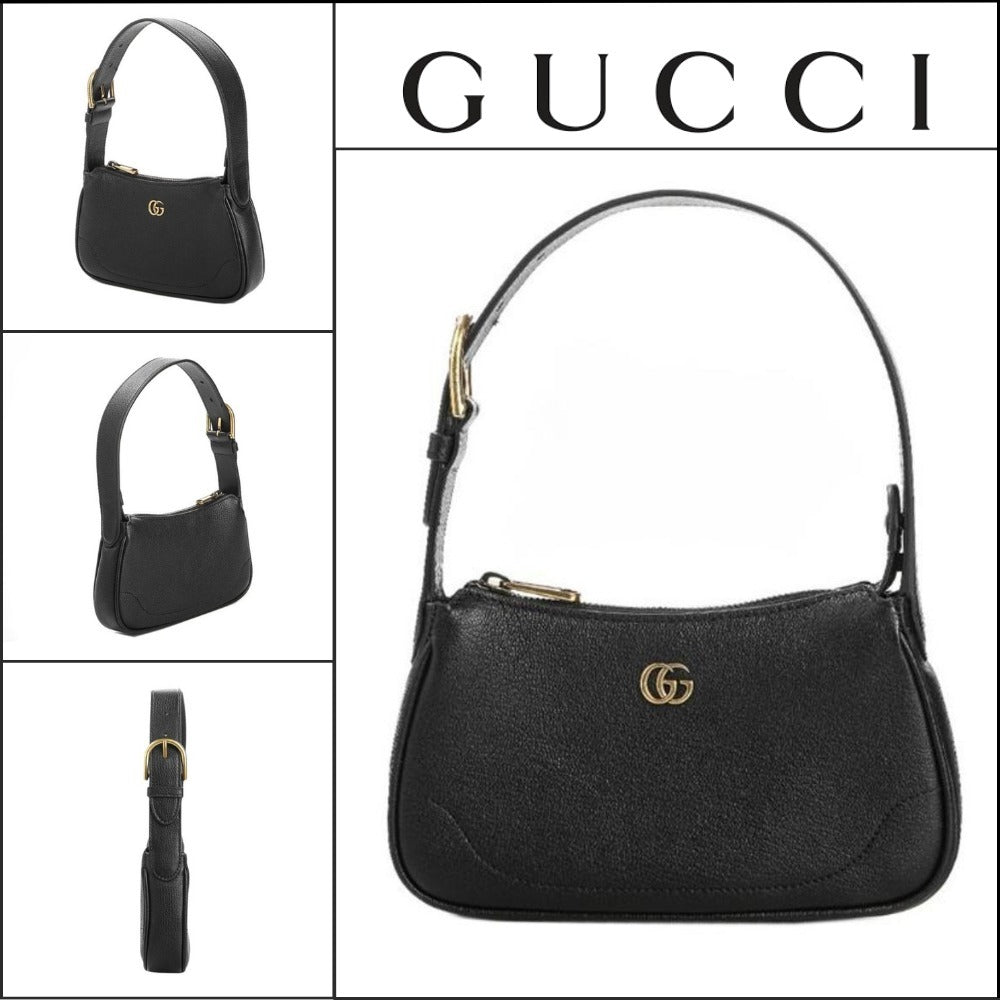 【gucci】APHRODITE Leather Handbag Black
