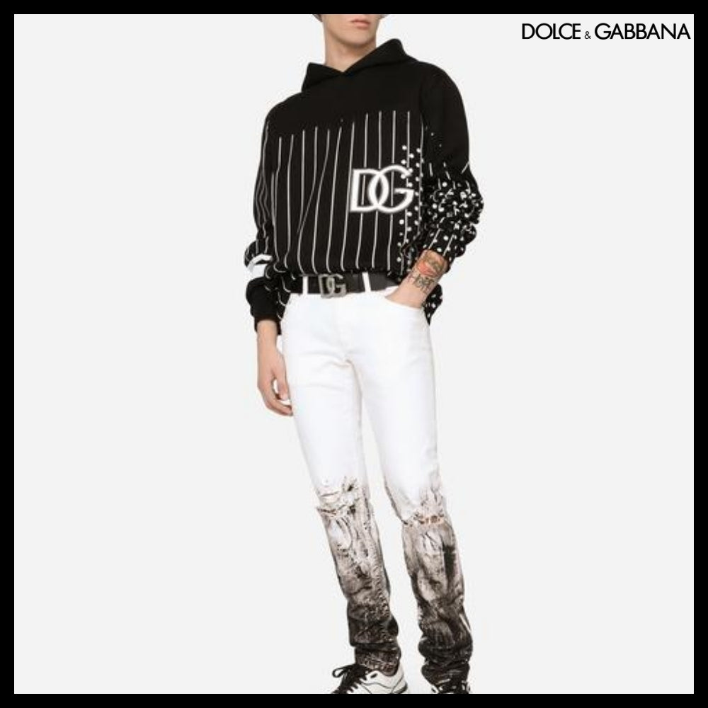 【Dolce&Gabbana】PRINTED TECHNICAL JERSEY HOODIE